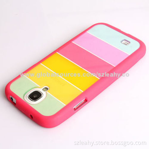 Rainbow transparent PC back with TPU sides for Samsung S4/I9500